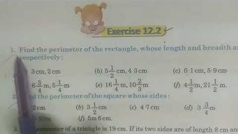 Class-4, Subject-Maths, Video-36, Chapter-Perimeter & Area, Part-1 (Ex-12.2) by Mrs Surekha