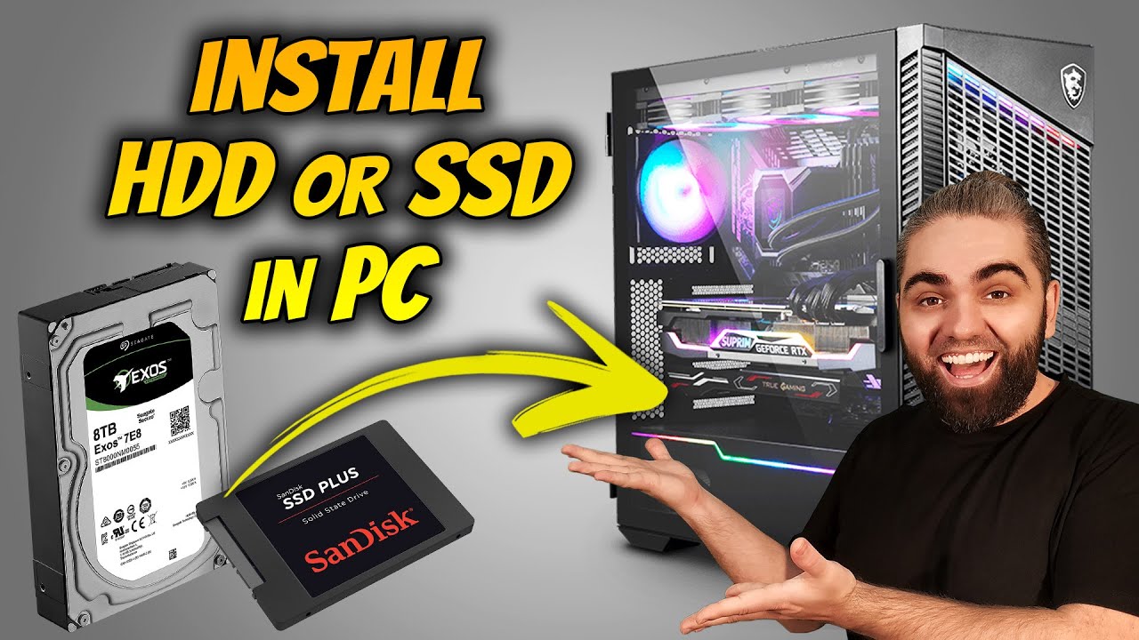 How to install SSD or HDD in a PC 