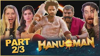 HANU-MAN Movie Reaction Part 2/3! | Telugu Superhero movie