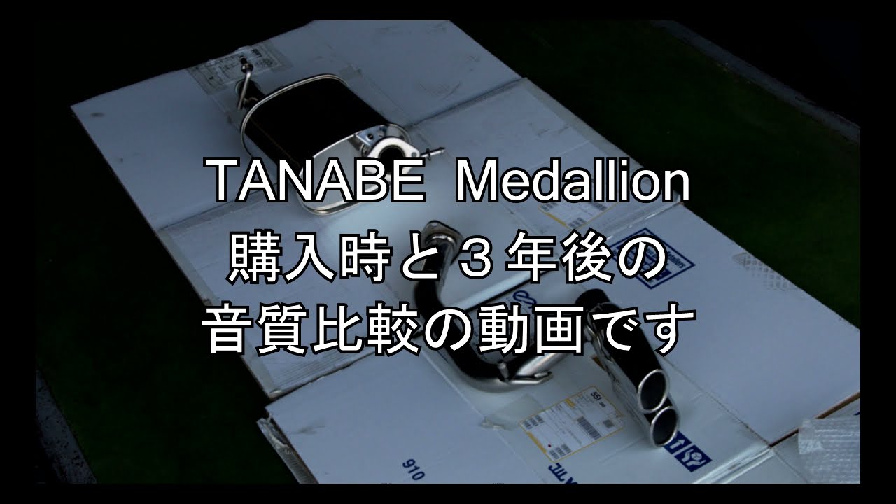 音量注意】【TANABE・Medallion】購入時と3年後のマフラー音を比較し 