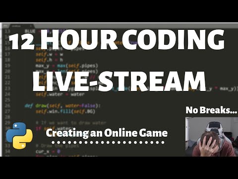 12 Hour Coding Livestream – Creating an Online Game with Python