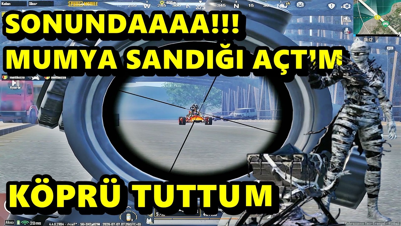 SONUNDAAA ! MUMYA SANDIĞI AÇIP KÖPRÜ TUTTUM ! BATUR GAME SOLO SQUAD PUBG MOBİLE