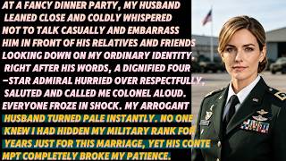 My Husband Whispered “Don’t Embarrass Me” — Then a Four-Star Admiral Called Me Colonel