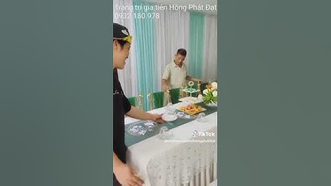 Trang trí gia tiên đám cưới tông xanh hiện đại tại Thủ Đức