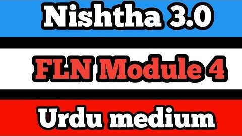 #Nishtha 3.0 FLN Module 4 in Urdu |#shorts#ytshorts