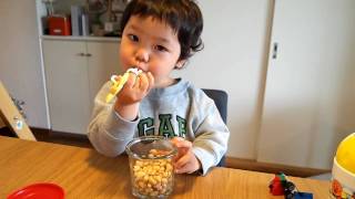 こうのすけ２歳３ヶ月お箸デビュー