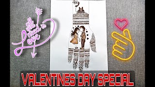 Valentines Day Special Mehendi Art Heena Art Pooonam Art Club How To Draw Mehendi Valentine