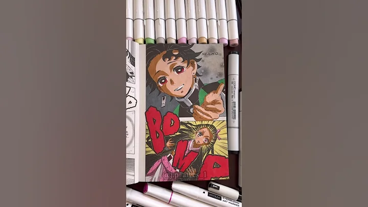 Coloring My Manga 😍- Demon Slayer #manga #demonslayer #coloring #shorts #satisfying