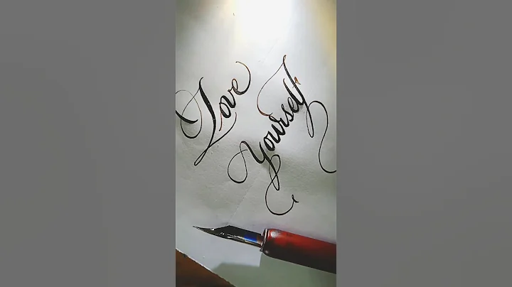 Love yourself written in copper plate calligraphy #viral #calligraphy #art #trending #artist #love