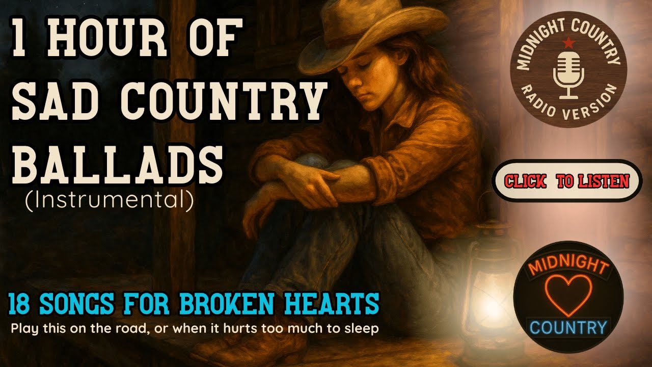 💔 1 Hour of Sad Country Ballads Instrumental – 18 Songs for Broken ...