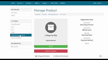 How to Upgrade or Downgrade a service
