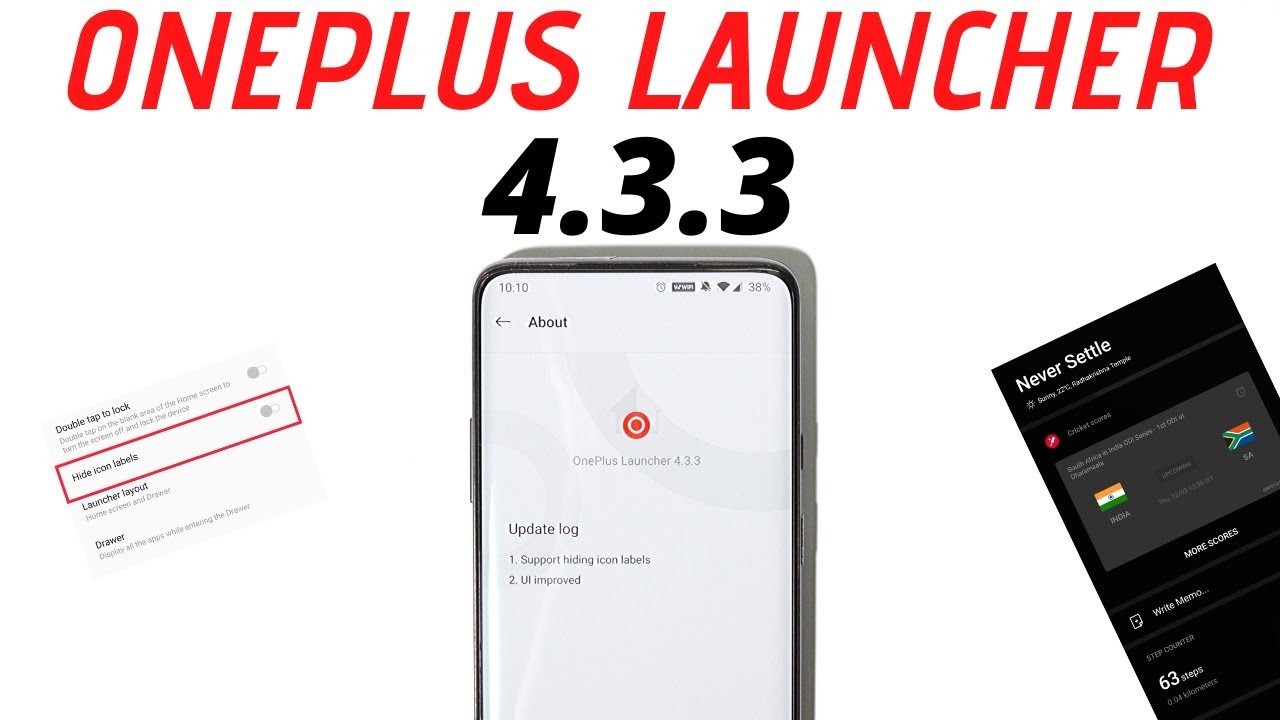 OnePlus Launcher 4.3.3 lets you hide icon labels and adds black theme to Shelf - YouTube