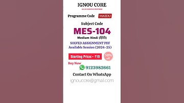 MES-104 Solved Assignment PDF 2024-25 in Hindi, MAEDU program MES-104 Solved assignments