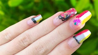 Stamped Flag Nails | Italy Trip Preparation