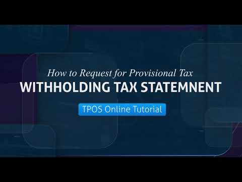 TPOS Tutorial - PT Withholding Tax Statement