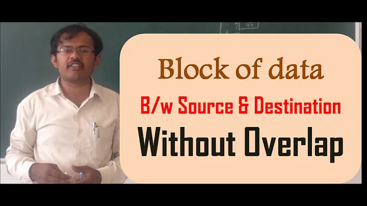 Write an ALP to move a block of data from Source to Destination without OVERLAP