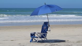 Learn how to turn a $2 1" PVC repair coupling into a beach chair umbrella holder. Save money and space on large beach umbrellas 