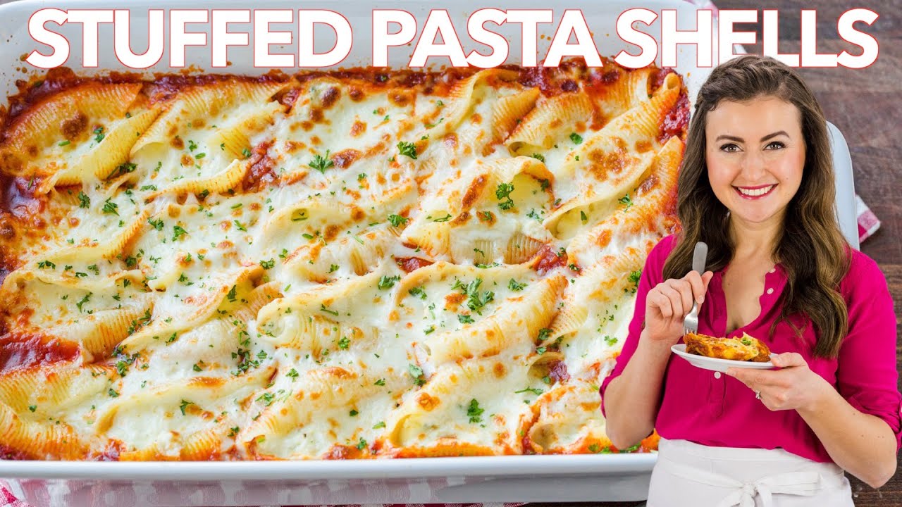 Extra Cheesy STUFFED SHELLS RECIPE - YouTube