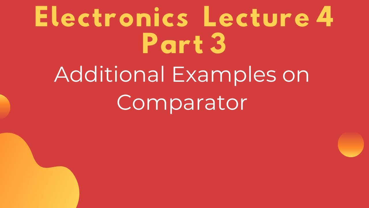 Electronics Lecture 4 part 3 - YouTube