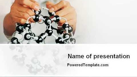 Creation Of Fullerene Molecule Model PowerPoint Template by PoweredTemplate.com