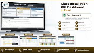 Glass Installation KPI Dashboard in Excel