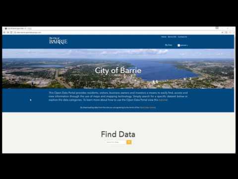 City of Barrie Open Data Demo Video