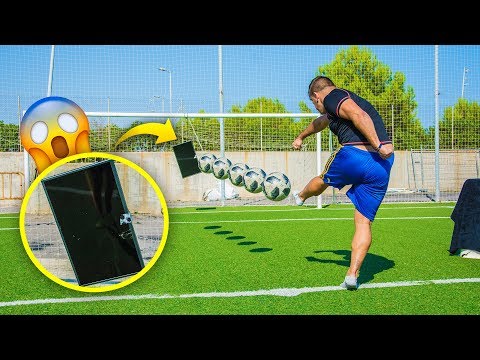 ROMPEMOS una TV a BALONAZOS *BRUTAL* ¡Retos de Fútbol! PYR CHALLENGE
