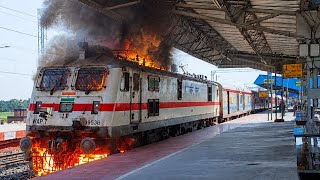 Superfast Express Catches Fire on Platform! Live Panic & Smoke! 🚨