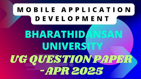 Ug question paper mobile application development bdu @questionpaperofficial