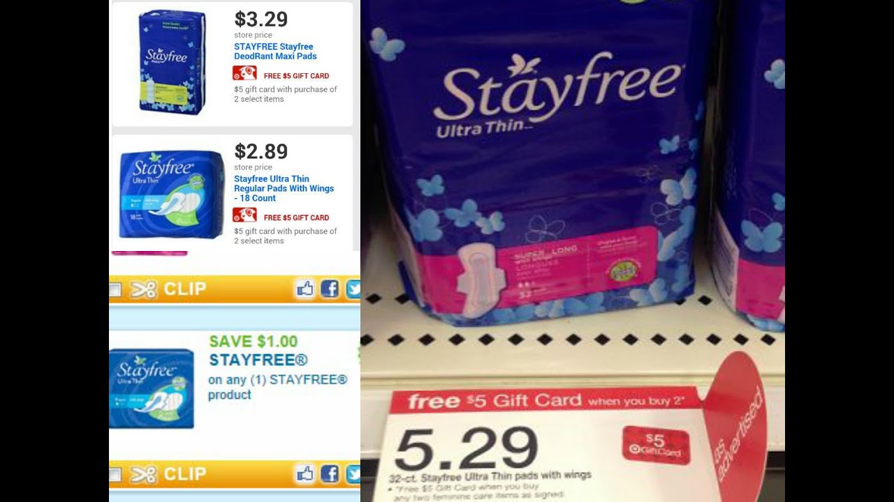 FREE STAY FREE PADS AT TARGET! HURRY PRINT YOUR COUPONS. YouTube