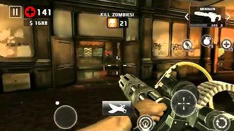 Dead trigger 2 minigun & rocket launcher gameplay iOS level 54.