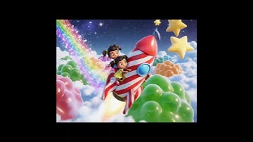 Kids Space Rocket Video | Simple Rocket Launch Animation