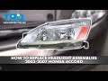 How to replace Headlight Assemblies 2003-2007 Honda Accord