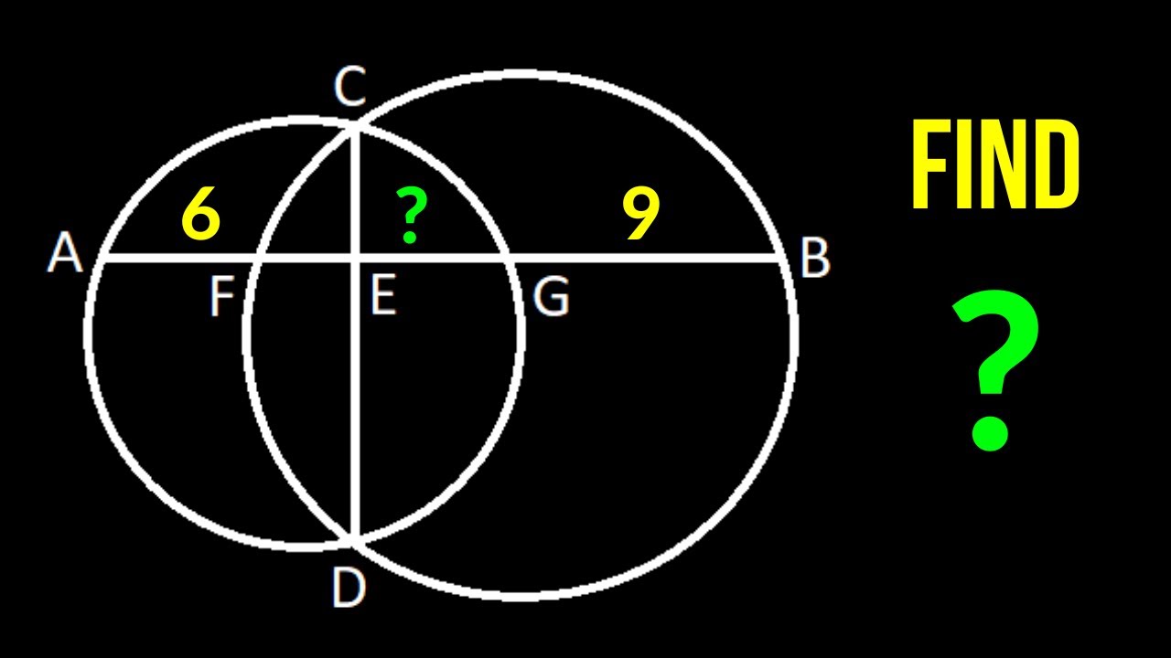 A Very Nice Geometry Problem | Two Intersecting Circles | Important ...