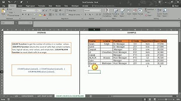 Excel COUNT, COUNTA, COUNTBLANK Function in Hindi | How to use COUNT, COUNTA, COUNTBLANK formula
