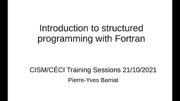 Introduction to structured programming with Fortran