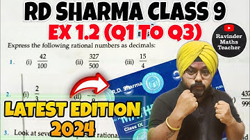 RD Sharma Solutions Class 9 Maths Chapter 1 Number System Ex 1.2 Q1 to Q3 Latest Edition Book 2024
