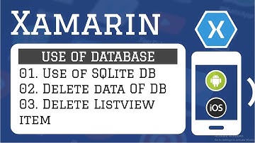 Xamarin : Delete Item From Database [Delete Operation] | Part 8