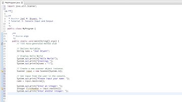 JAVA For Beginners 3: Console Input & Console Output