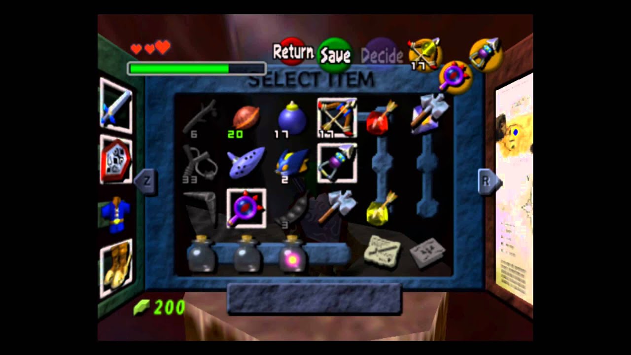 Ocarina of Time 3 Heart Run 54 Armor Upgrade and the Forest Door YouTube