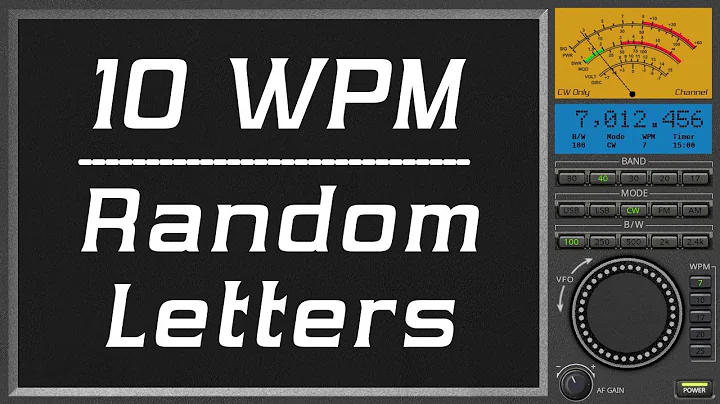 10wpm Random Letters, cw morse code training