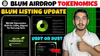 Blum Airdrop Tokenomics | Blum listing date | Blum Airdrop new update today