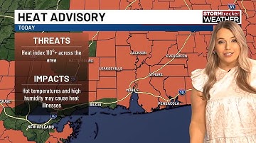 Heat advisory with heat index values in triple digits