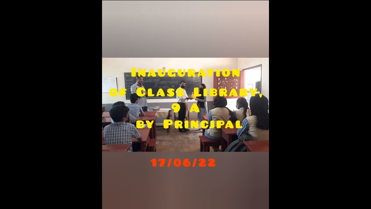 Inauguration of Class Library, 9 A by Principal.