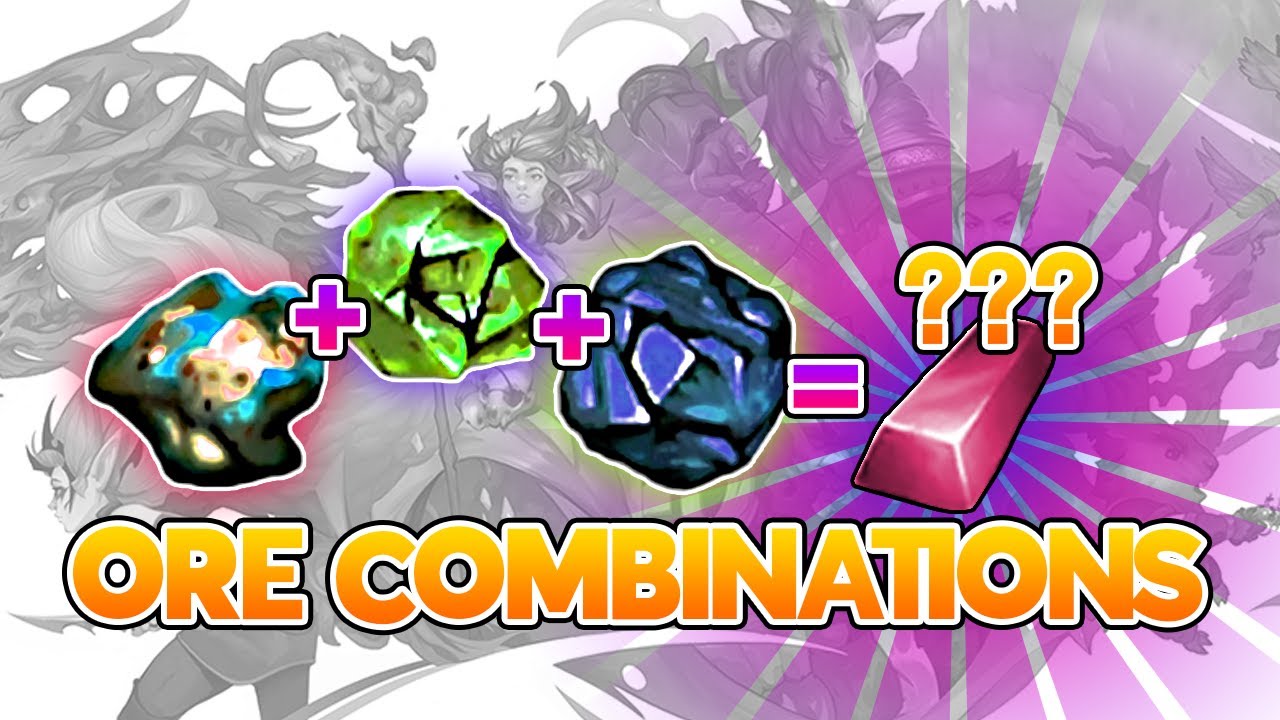 Crowfall | Crafting | Ore Combinations for Metal Bars