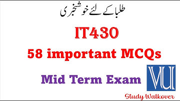 IT430 MidTerm Exam IT430 Exam MidTerm IT430 Exam VU IT430 MidTerm VU IT430 VU