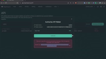 how to generate a hyperliquid API key