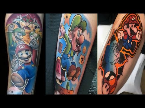 Mario  Luigi Brother tattoos done by Derek Burton at Art and Soul  Winnipeg Man Canada  rtattoos