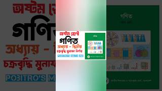 চক্রবৃদ্ধি মুনাফা নির্ণয়। অষ্টম শ্রেণি। Compound Interest. Chapter 2 #class8math #shorts