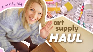 ✨ Pretty Big Art Supply Haul ✨ Incl. Swatches // Gouache, Watercolors, Coloured Pencils & more